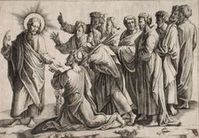 Christ's Charge to Peter, 1540s. Creator: Nicolas Beatrizet