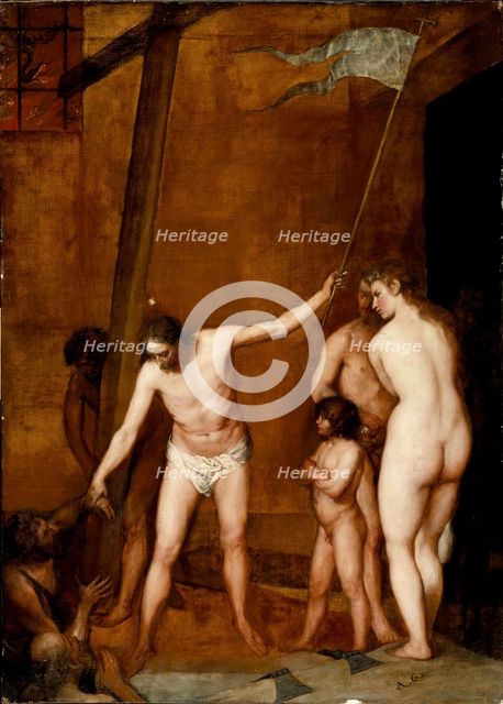 Christ's descent Christ into limbo, c.1655. Creator: Alonso Cano.