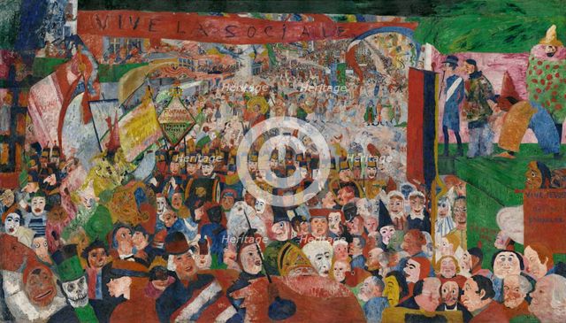Christ's Entry into Brussels in 1889, 1888. Creator: James Ensor.