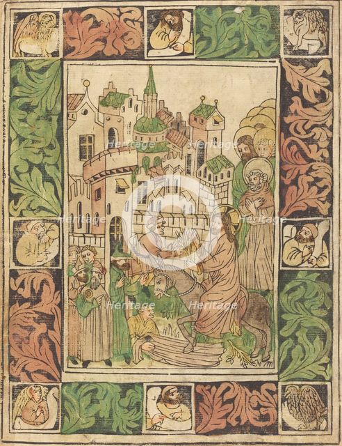 Christ's Entry into Jerusalem, c. 1450. Creator: Unknown.