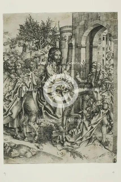 Christ's Entry into Jerusalem, c. 1500. Creator: Master of the Strache Altar.