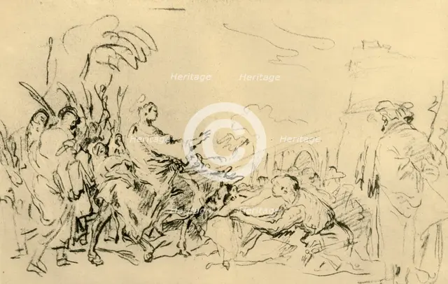 'Christ's entry into Jerusalem', c1759, (1928). Artist: Giovanni Domenico Tiepolo.