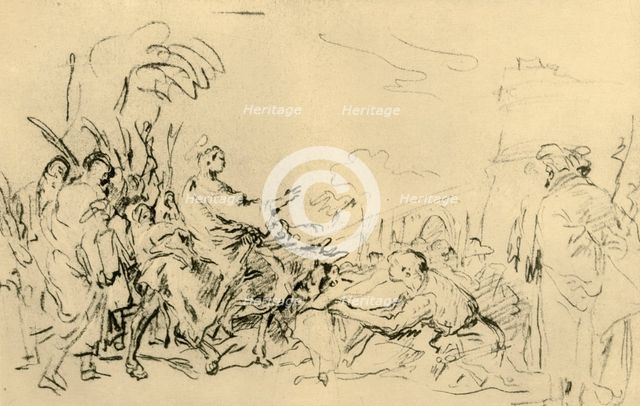 'Christ's entry into Jerusalem', c1759, (1928). Artist: Giovanni Domenico Tiepolo.