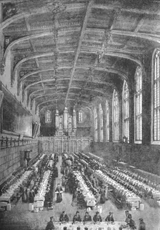 Christ's Hospital, Great Hall - Boys at Dinner 1891. Creator: William Luker