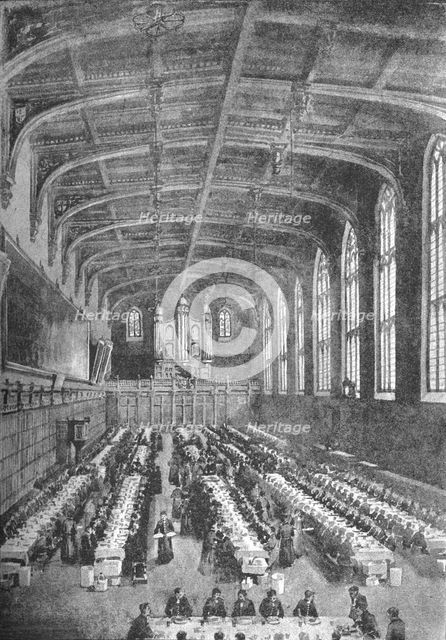 'Christ's Hospital, Great Hall - Boys at Dinner', 1891. Creator: William Luker.