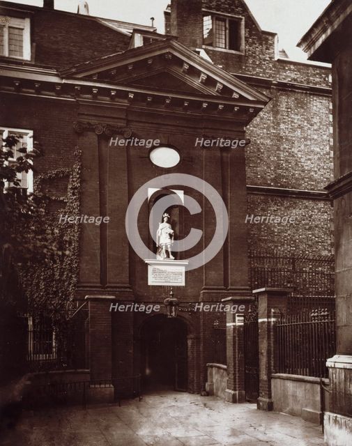 Christ's Hospital, entrance from Christ Church Passage, c1879. Creator: Henry Dixon & Son.