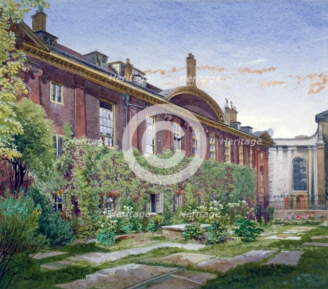 Christ's Hospital, Newgate Street, City of London, 1881. Artist: John Crowther