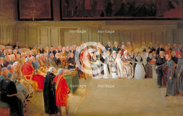 'Christ's Hospital, St Matthew's Day, 1798'. Artist: Thomas Stothard
