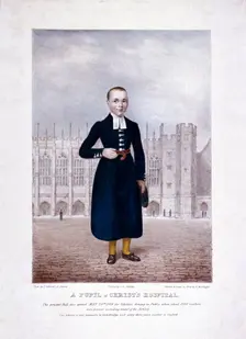 Christ's Hospital pupil, London, 1829. Artist: Henry Kirchhoffer