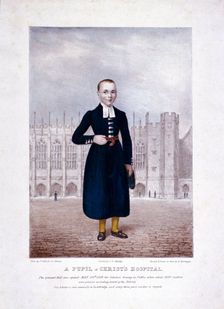 Christ's Hospital pupil, London, 1829. Artist: Henry Kirchhoffer