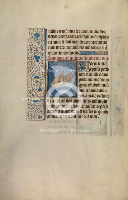 Christ's Left Hand with Wound; Arenberg Hours, early 1460s. Creator: Willem Vrelant.