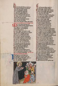 Christ's Warning of the False Prophets; Weltchronik, about 1400-1410. Creator: Unknown