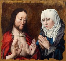 Christ Showing His Mother the Nail Wounds in His Hands, c1490. Creator: Aelbert Bouts