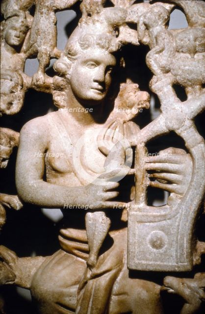 Christ shown as Apollo with Lyre, Byzantine, 4th century Artist: Unknown.