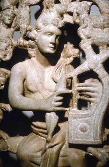 Christ shown as Apollo with Lyre, Byzantine, 4th century