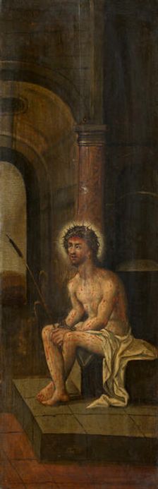 Christ Sitting on the cold Stone, 17th century. Creator: Anon