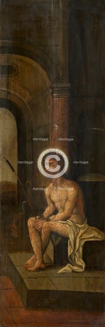 Christ Sitting on the cold Stone, 17th century. Creator: Anon.