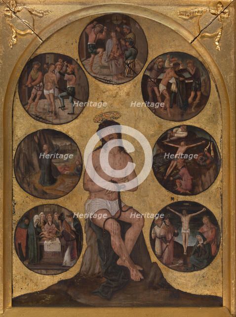 Christ Sitting on the Cold Stone and other Scenes of the Passion, 1st quarter 16th century. Creator: Anon.