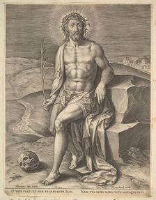 Christ Sitting on the Cold Stone, before ca. 1586. Creator: Hieronymous Wierix