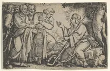 Christ Speaking to the Disciples, from The Story of Christ, 1534-35. Creator: Georg Pencz