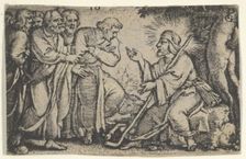 Christ Speaking to the Disciples, from The Story of Christ, 1534-35. Creator: Georg Pencz