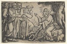 Christ Speaking to the Disciples, from The Story of Christ, 1534-35. Creator: Georg Pencz