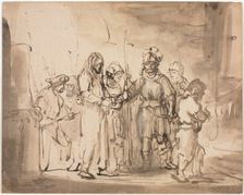 Christ Taken Before Caiaphas, c. 1641-1642. Creator: Rembrandt van Rijn (Dutch, 1606-1669)