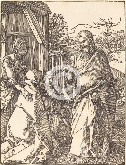Christ Taking Leave from His Mother, probably c. 1509/1510. Creator: Albrecht Durer.