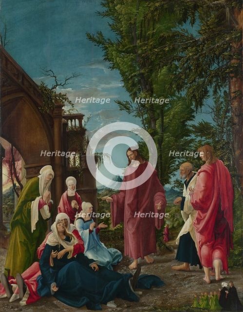 Christ taking Leave of his Mother, c. 1520. Artist: Altdorfer, Albrecht (c. 1480-1538)