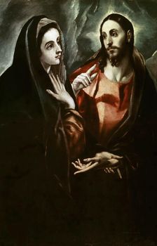 Christ taking leave of his Mother, ca. 1600. Creator: El Greco, Dominico (1541-1614)