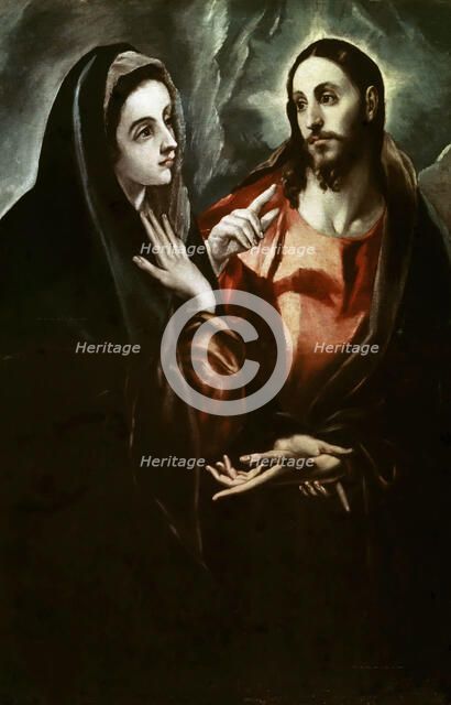 Christ taking leave of his Mother, ca. 1600. Creator: El Greco, Dominico (1541-1614).
