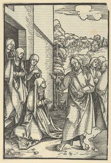 Christ Taking Leave of His Mother, from Speculum passionis domini nostri Ihesu Christi, 1507., 1507. Creator: Hans Schäufelein the Elder
