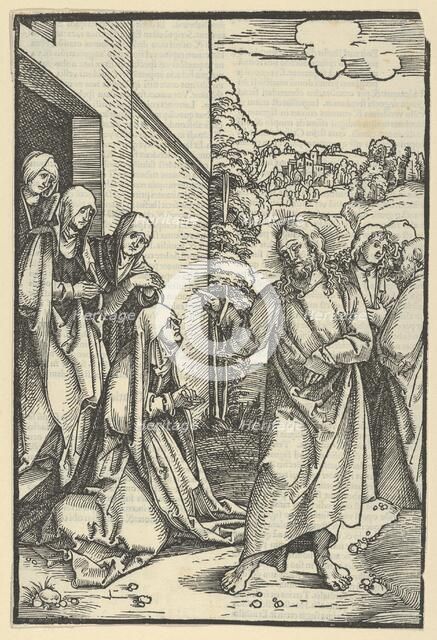 Christ Taking Leave of His Mother, from Speculum passionis domini nostri Ihesu Christi, 1507., 1507. Creator: Hans Schäufelein the Elder.