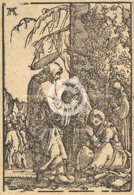 Christ Taking Leave of His Mother, from The Fall and Salvation of Mankind Through the ..., ca. 1513. Creator: Albrecht Altdorfer.
