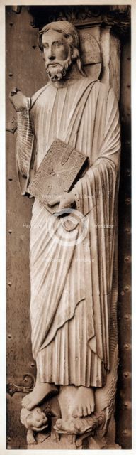 Christ teaching, Cathedral of Chartres, France, 13th century. Artist: Unknown