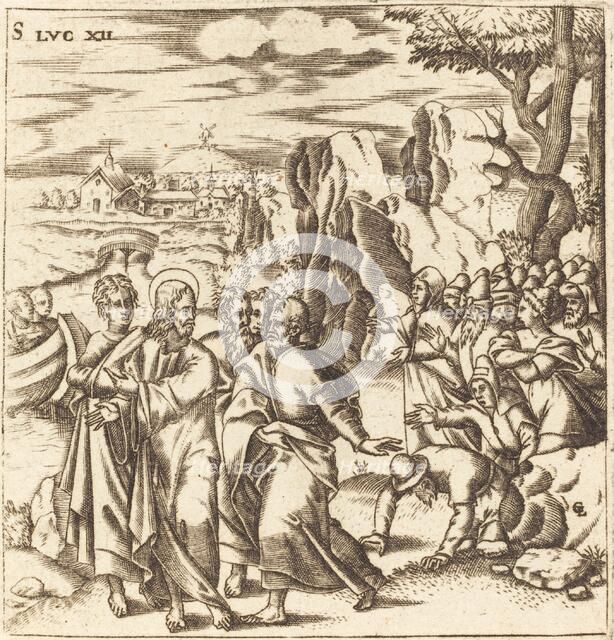 Christ Teaching the Multitude, probably c. 1576/1580. Creator: Leonard Gaultier.