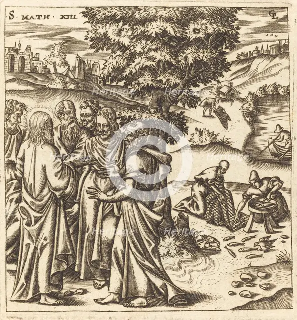 Christ Telling His Disciples of the Parable of the Dragnet, probably c. 1576/1580. Creator: Leonard Gaultier.