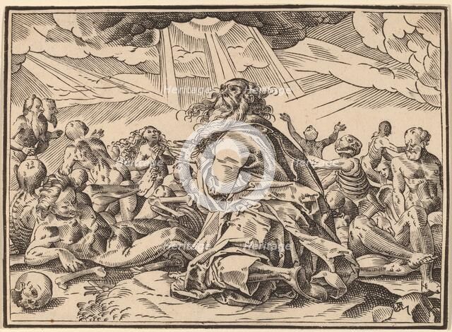 Christ Tells His Disciples of the Last Judgment, published 1630. Creator: Christoph Maurer.