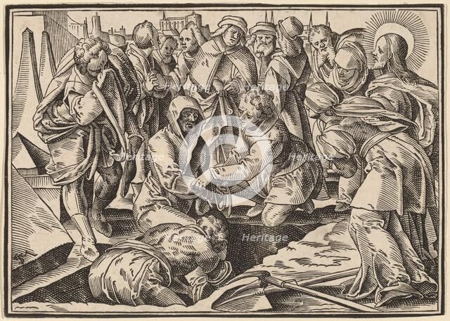 Christ Tells His Disciples of the Last Judgment, published 1630. Creator: Christoph Maurer.