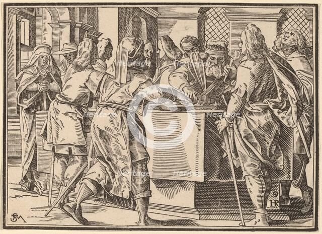 Christ Tells His Disciples of the Last Judgment, published 1630. Creator: Christoph Maurer.