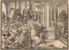 Christ Tells His Disciples of the Last Judgment, published 1630. Creator: Christoph Maurer