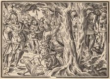 Christ Tells His Disciples of the Last Judgment, published 1630. Creator: Christoph Maurer