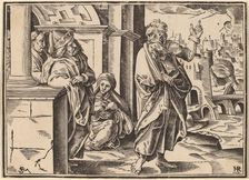 Christ Tells His Disciples of the Last Judgment, published 1630. Creator: Christoph Maurer