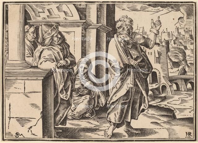 Christ Tells His Disciples of the Last Judgment, published 1630. Creator: Christoph Maurer.