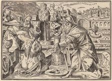 Christ Tells His Disciples of the Last Judgment, published 1630. Creator: Christoph Maurer