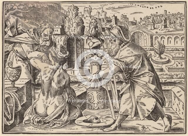 Christ Tells His Disciples of the Last Judgment, published 1630. Creator: Christoph Maurer.