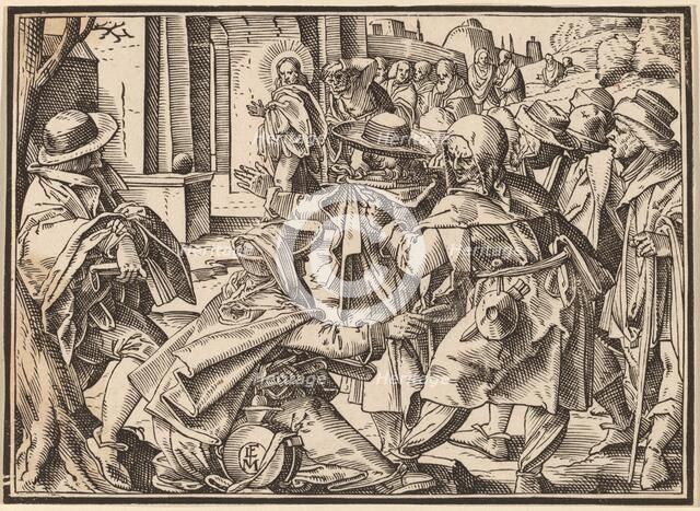 Christ Tells His Disciples of the Last Judgment, published 1630. Creator: Christoph Maurer.