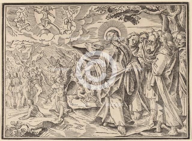 Christ Tells His Disciples of the Last Judgment, published 1630. Creator: Christoph Maurer.