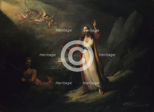 Christ Tempted by the Devil, 1818. Creator: John Ritto Penniman.