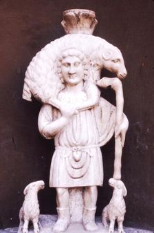 Christ the Good Shepherd, Early Coptic Art, c3rd century